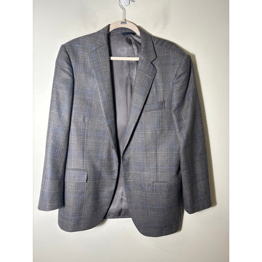 Mens Brooks Brothers Madison Blue and Dark Gray Jacket Sz 40S