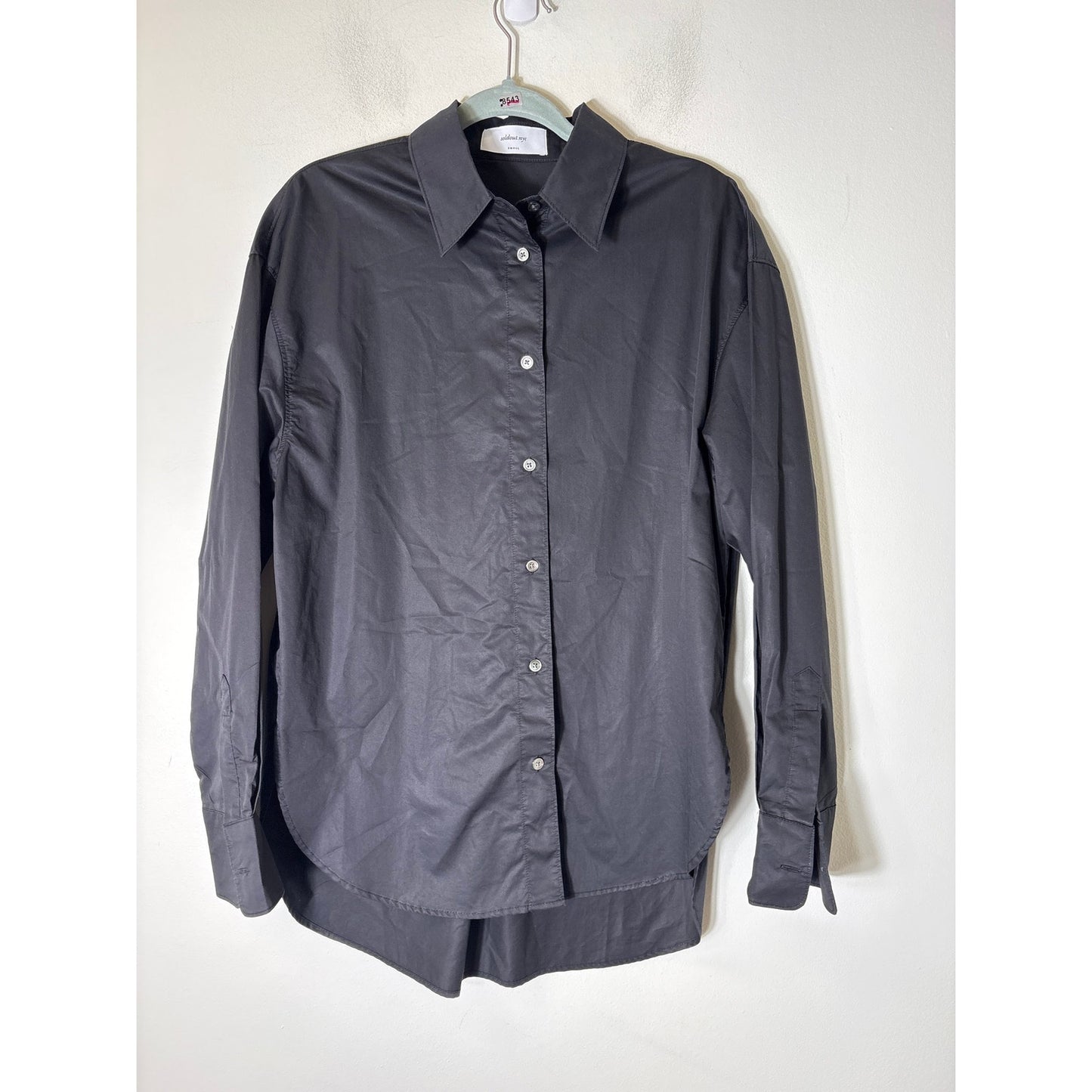 Soldout.NYC Black Long Sleeve Cotton Button Up Shirt Sz S