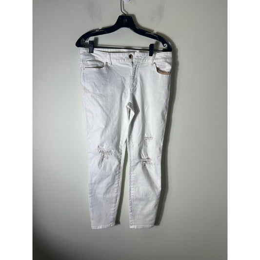 Madewell White 10" high rise Skinny Jeans Sz 31