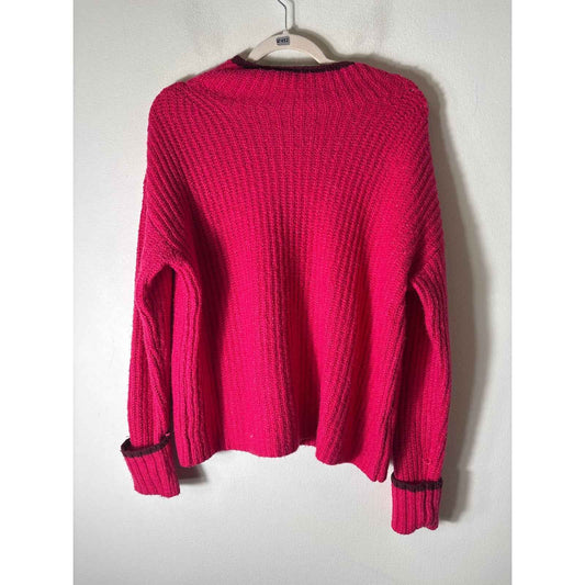 Maeve Hot Pink Chunky Sweater Sz S