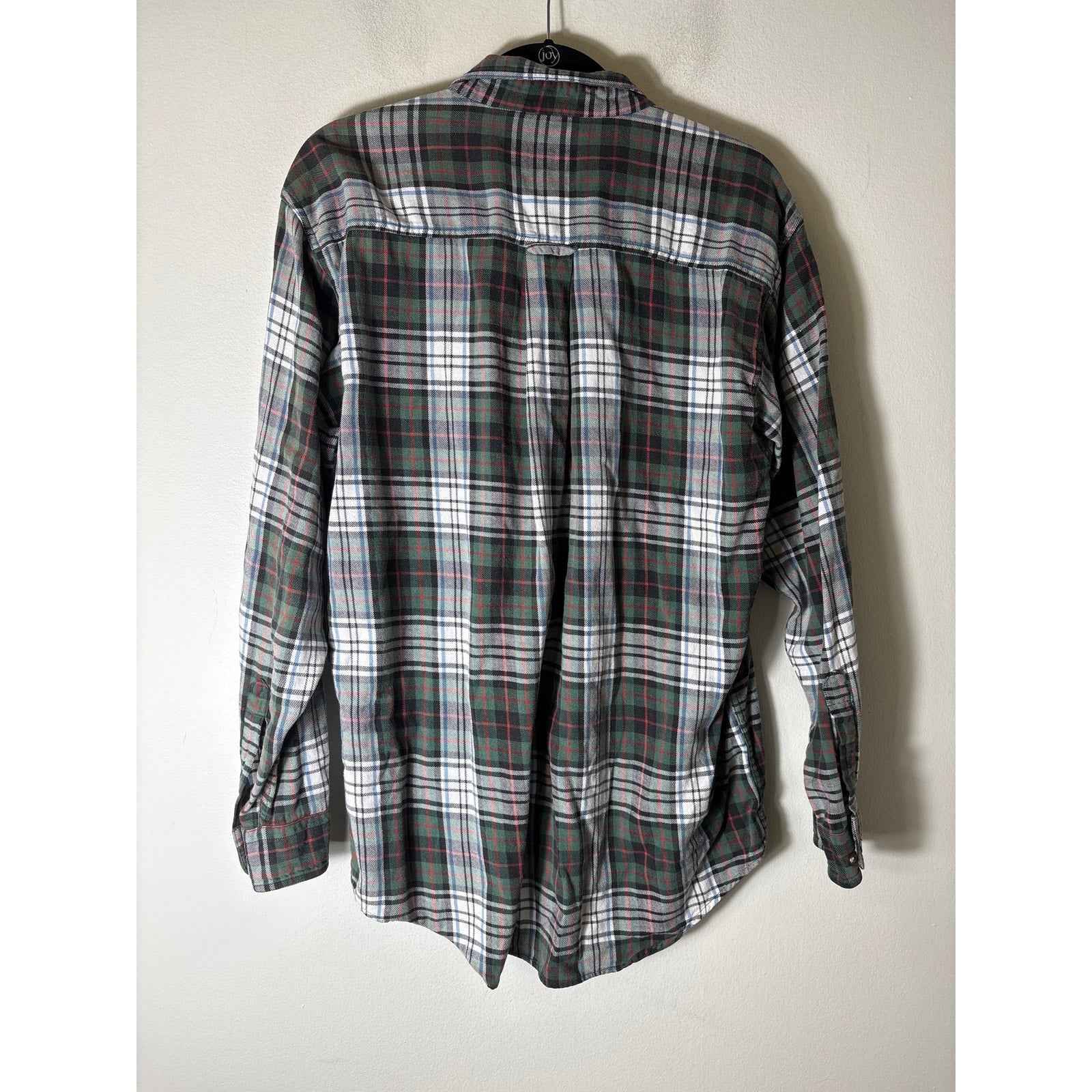 Mens Woolrich Green Plaid Long Sleeve Button Down Shirt Sz L