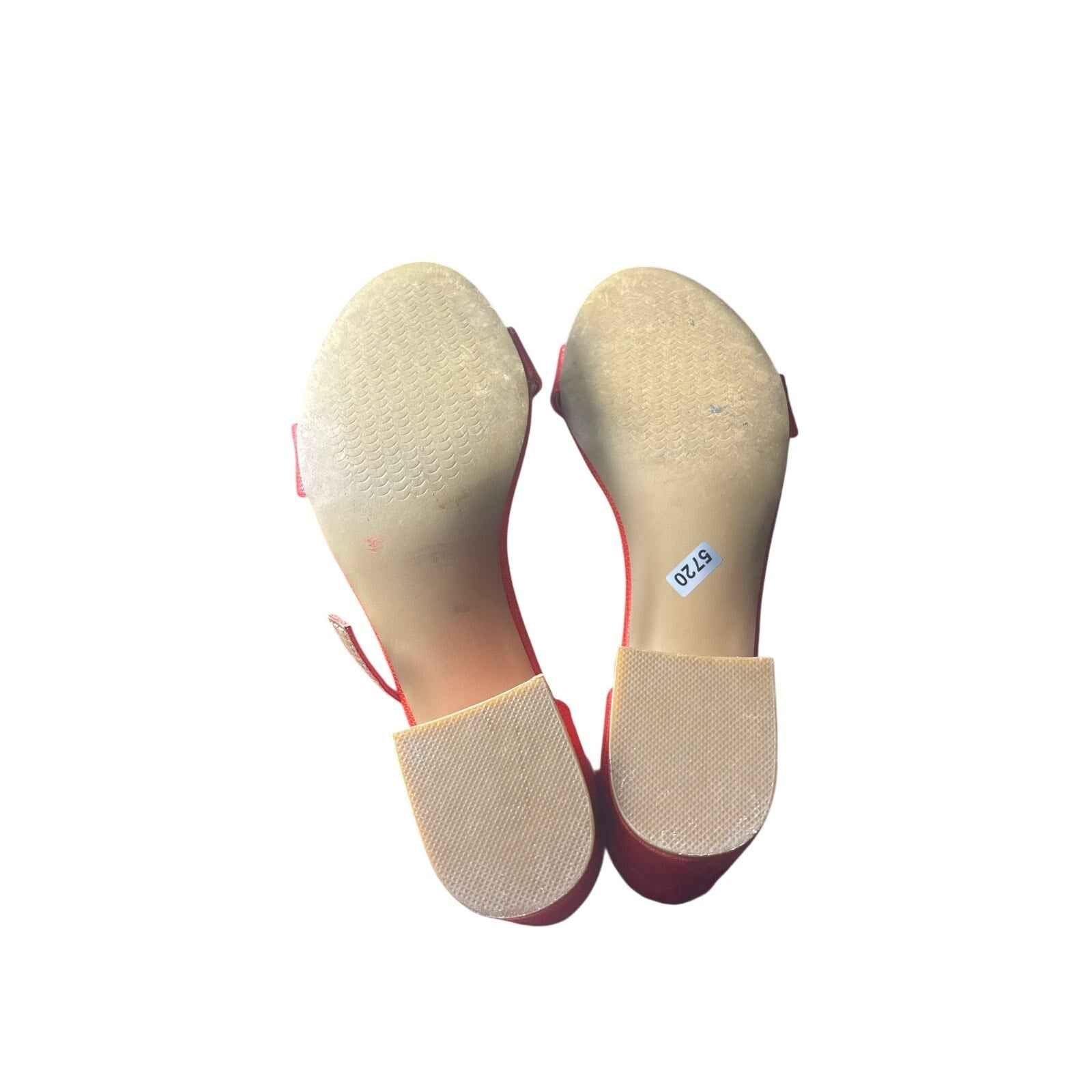 Steve Madden True Orange Sandal with 2" Heel Sz 8.5