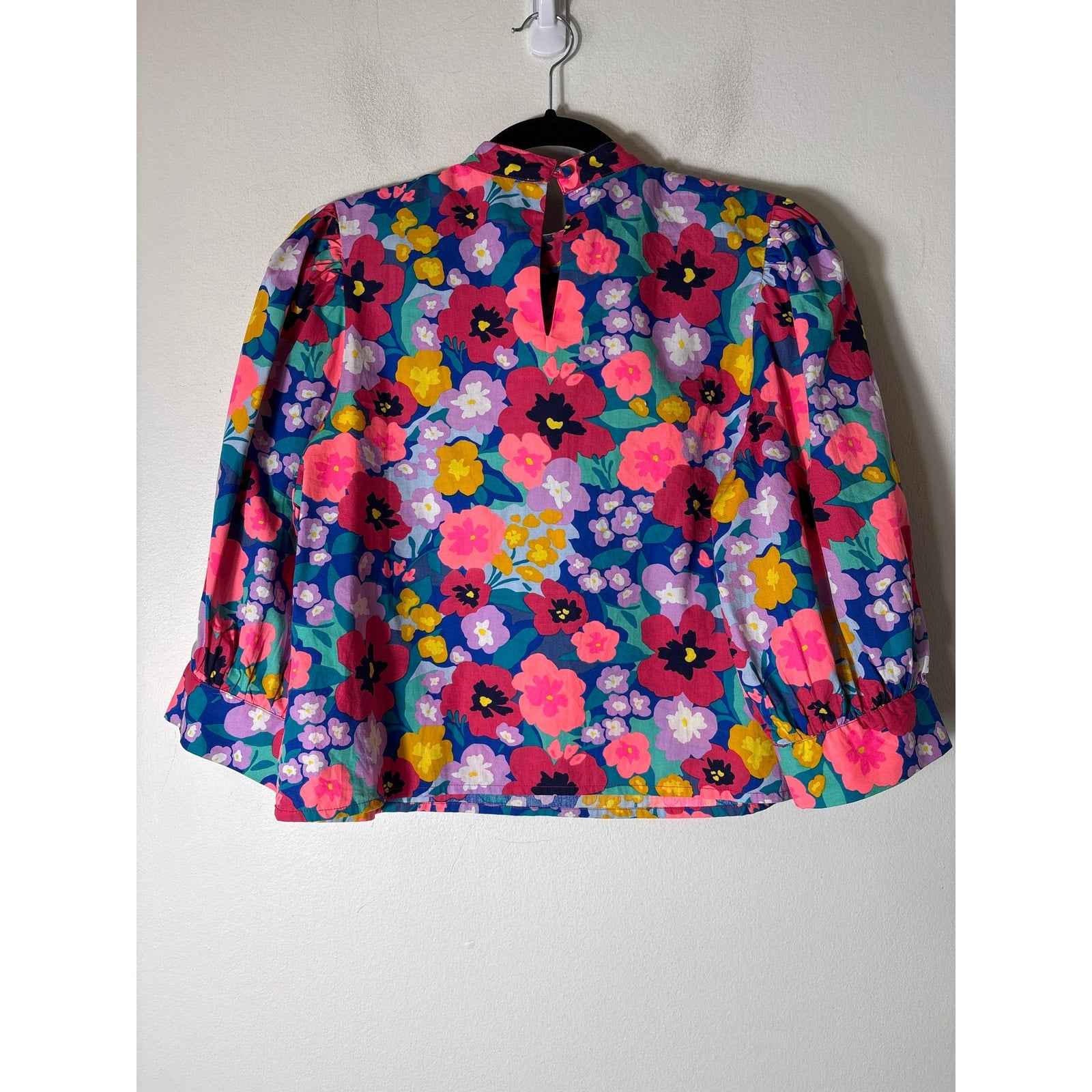 Sur La Vague Bright Floral Shirt Sz S