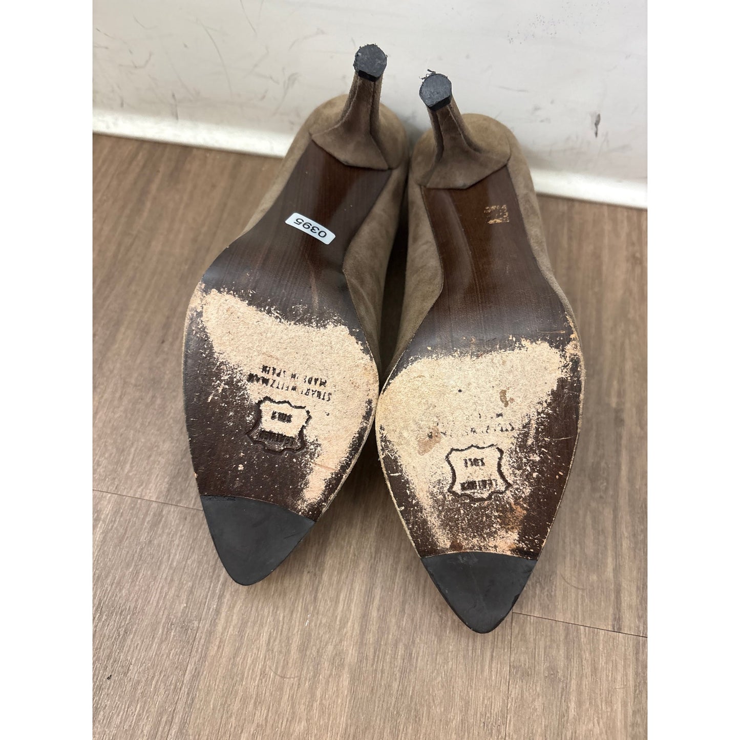 Stuart Weitzman Taupe Suede Classic High Heel Pump Sz 6