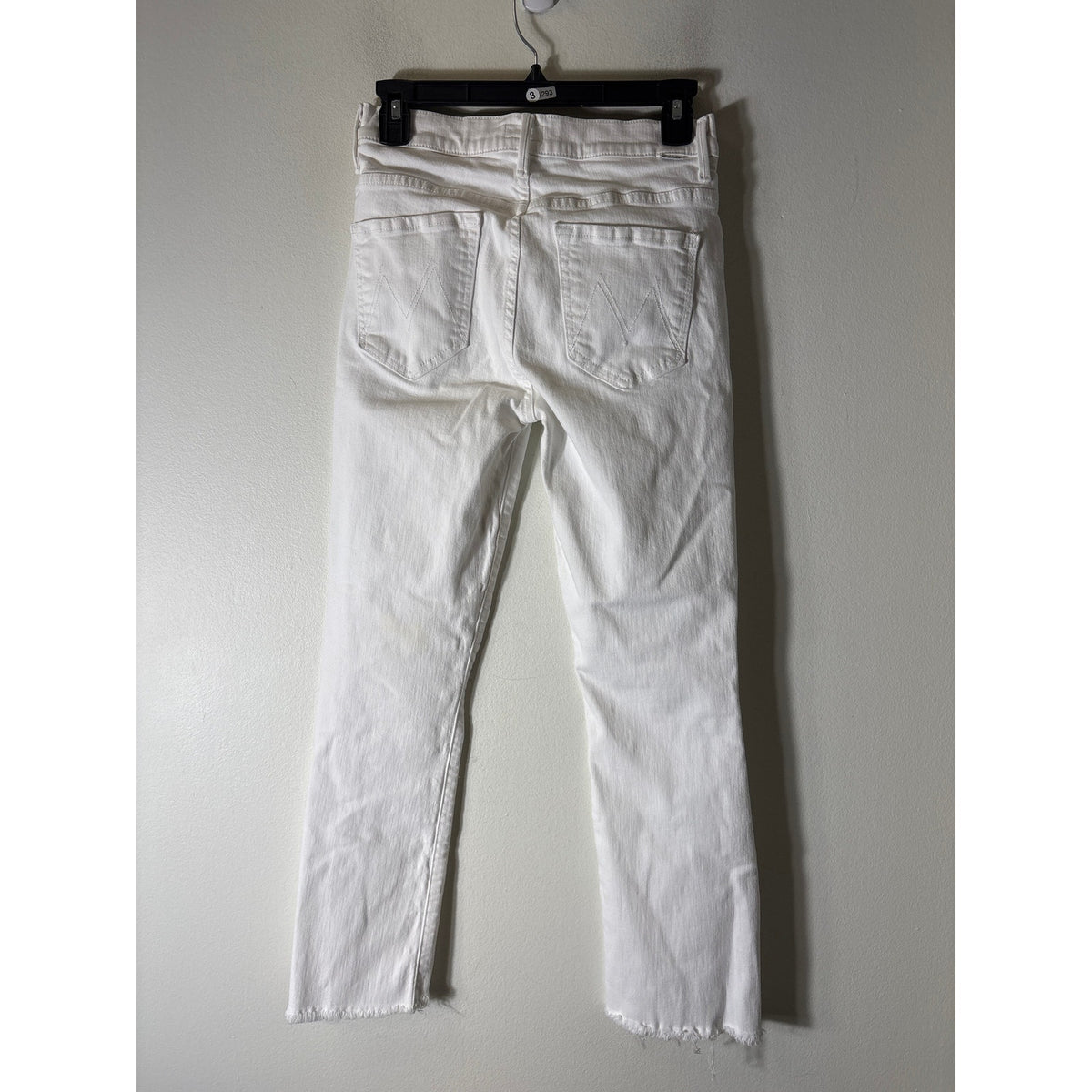 Mother White The Insider Crop Step Fray Denim Jeans Sz 27