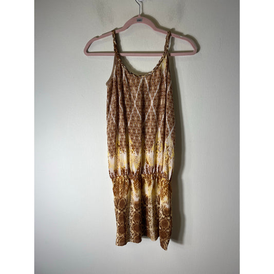 NWT SW3 UK Bespoke Brown Snakeskin Stanton Dress Sz Xs