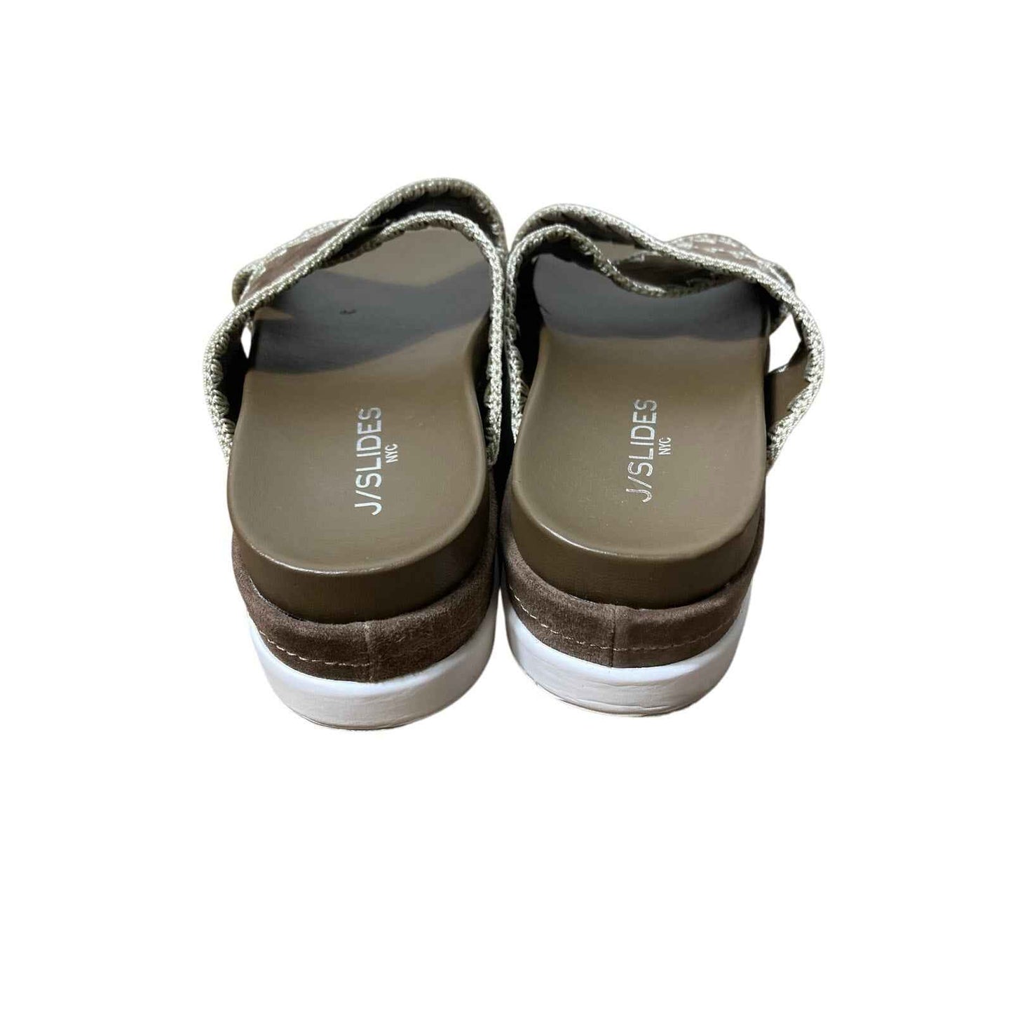 J/Slides Brown Suede Platform Slip On Sz 7.5