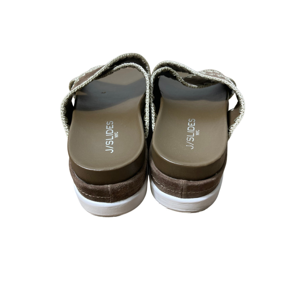 J/Slides Brown Suede Platform Slip On Sz 7.5