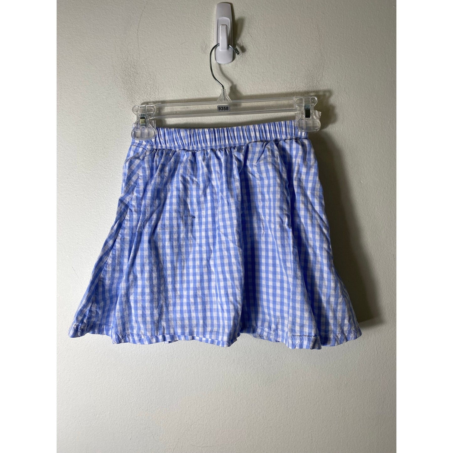 Classic Whimsy Girls Blue and White Gingham Skirt Set, Top and Bottom Sz 12