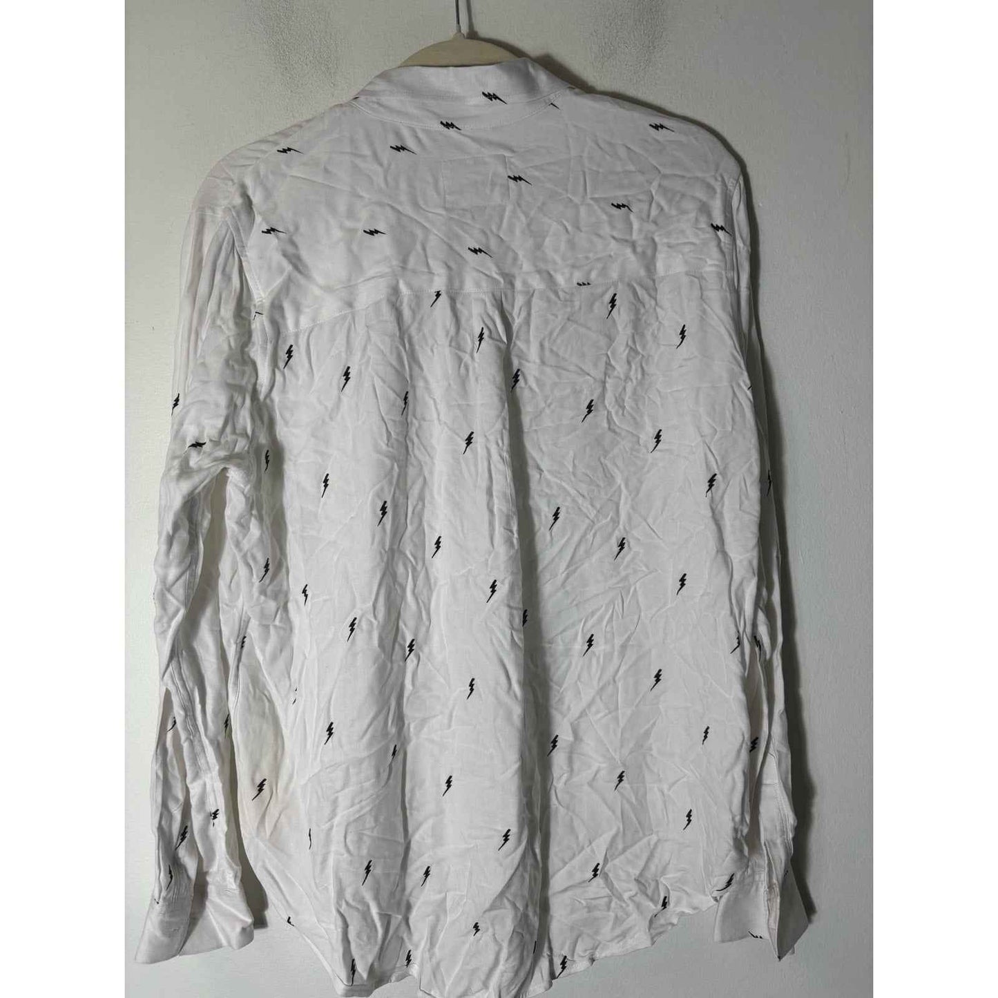 Rails White /Black Lightning Bolt Shirt Sz L