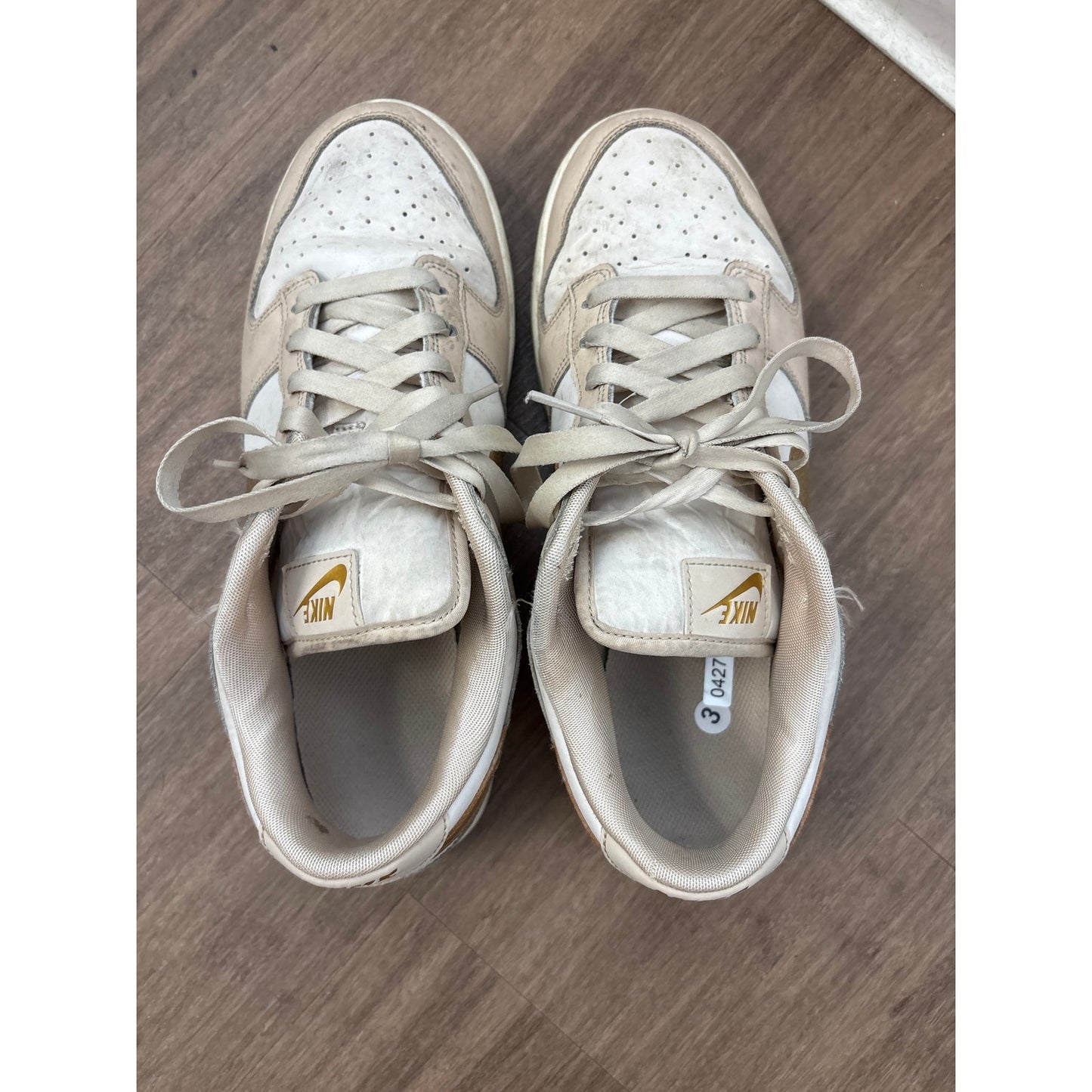 Nike Blush and Gold Tennis Shoes Sz 9.5