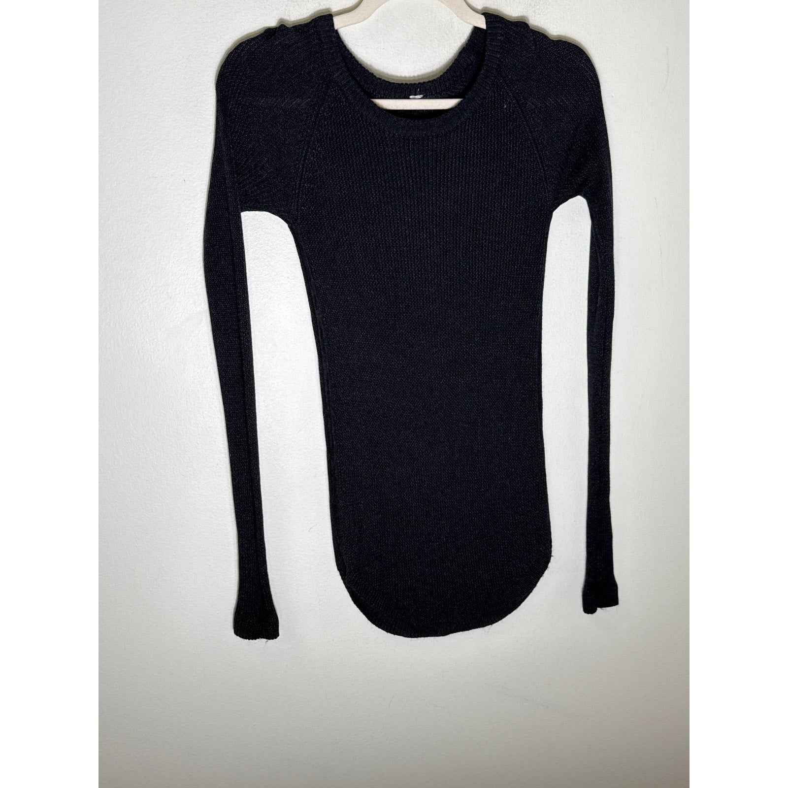 Lululemon Black Long Sleeve Knit Sweater Sz XS