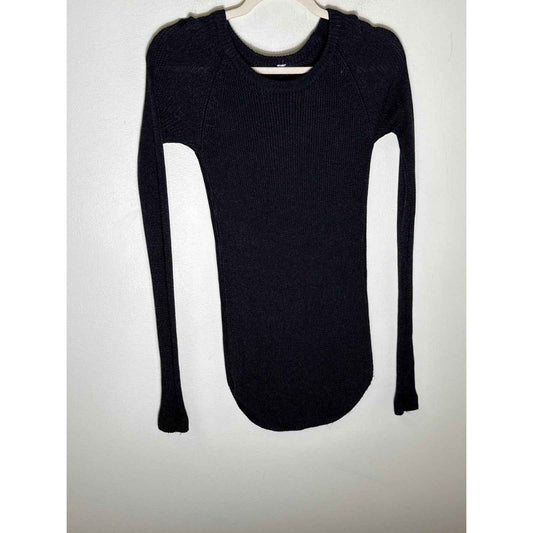 Lululemon Black Long Sleeve Knit Sweater Sz XS