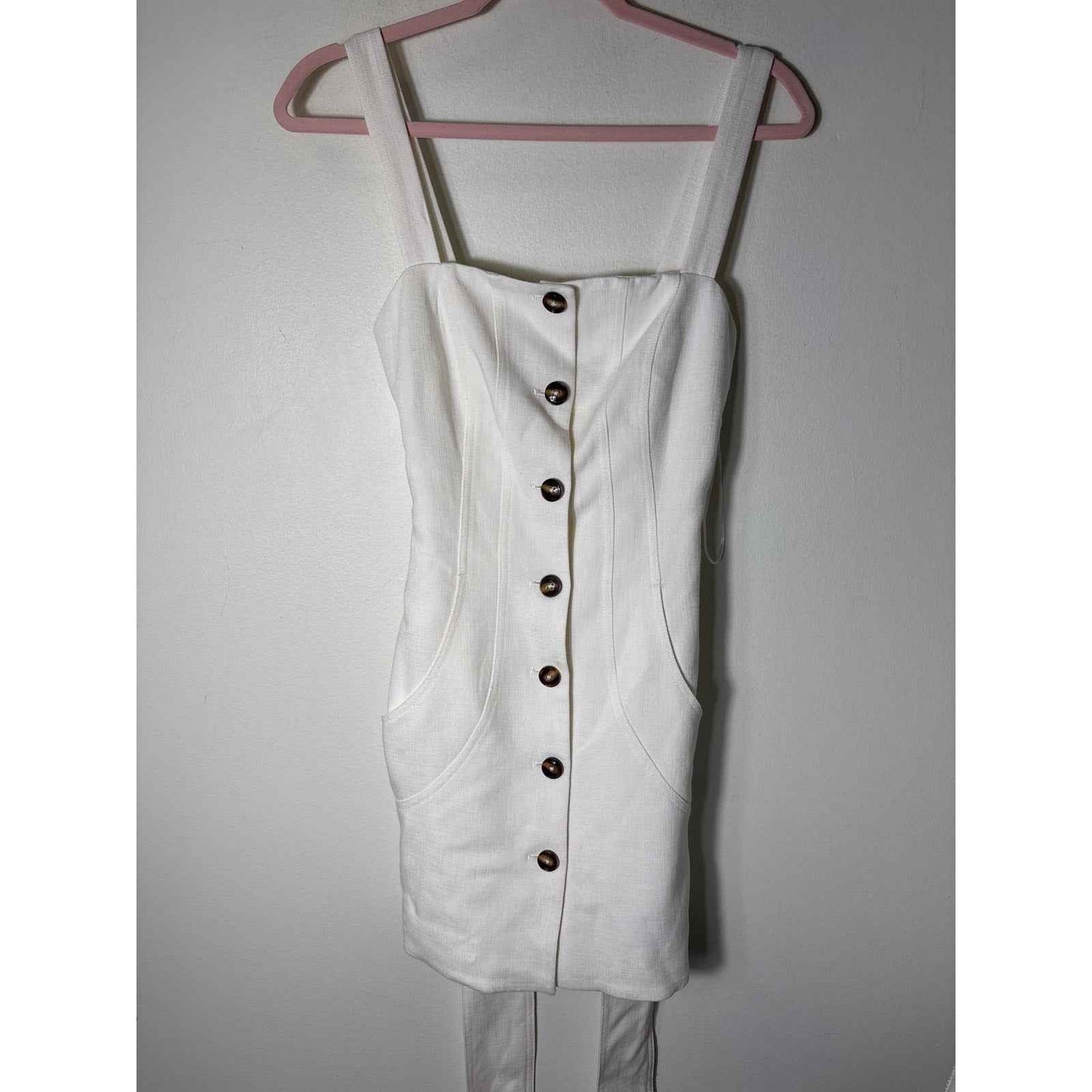 NWT C/Meo Collective Ivory "Collisions Mini Dress" Sz Xs/2