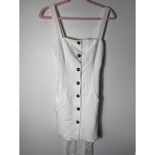 NWT C/Meo Collective Ivory "Collisions Mini Dress" Sz Xs/2