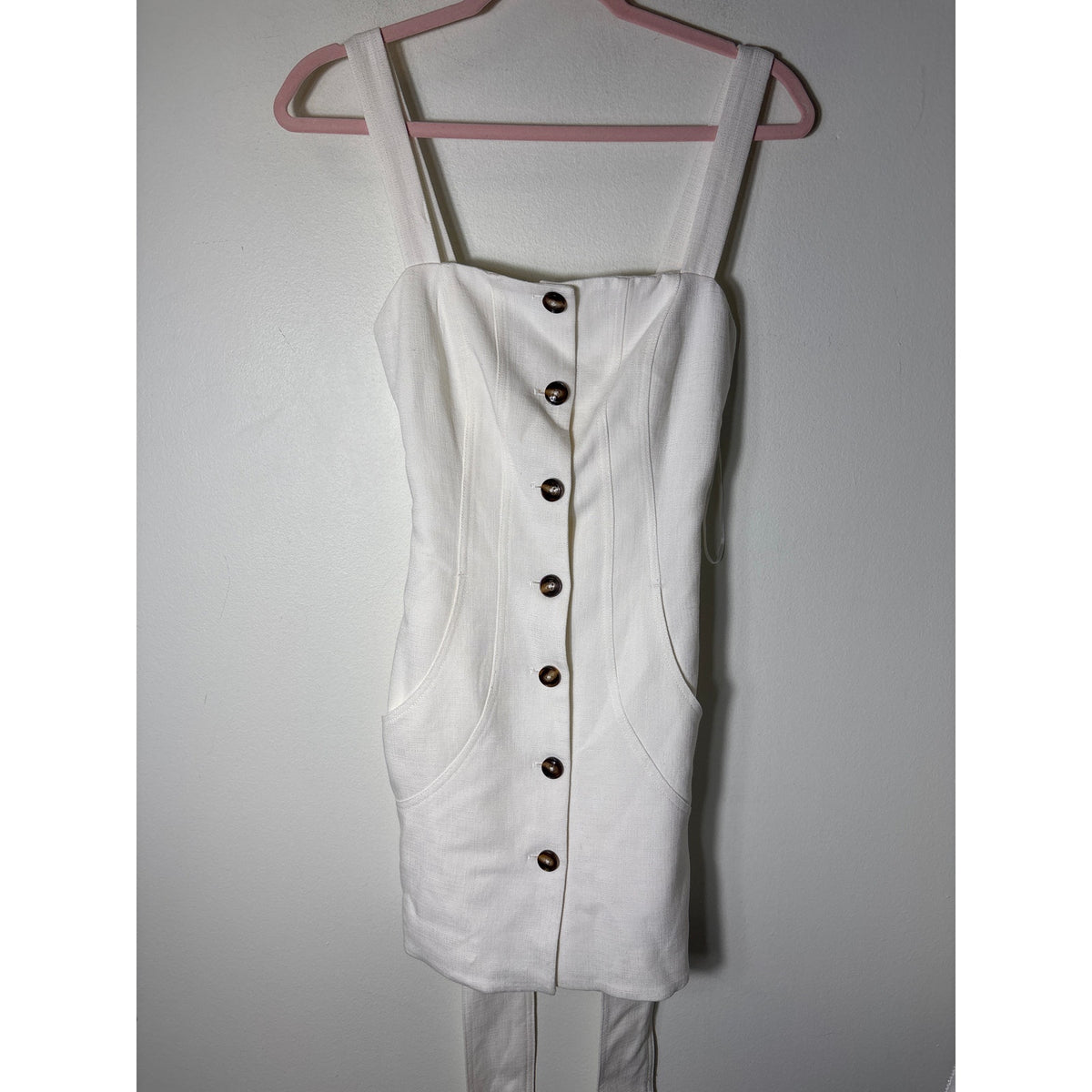 NWT C/Meo Collective Ivory "Collisions Mini Dress" Sz Xs/2