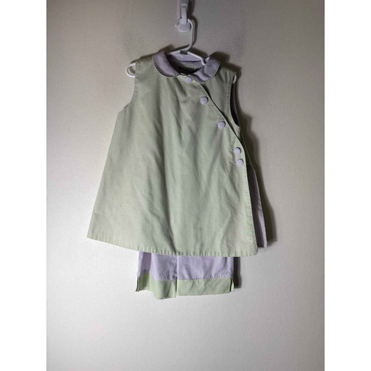 Girls Vintage Amanda Remembered Purple&Green Check top&pants set Sz 6