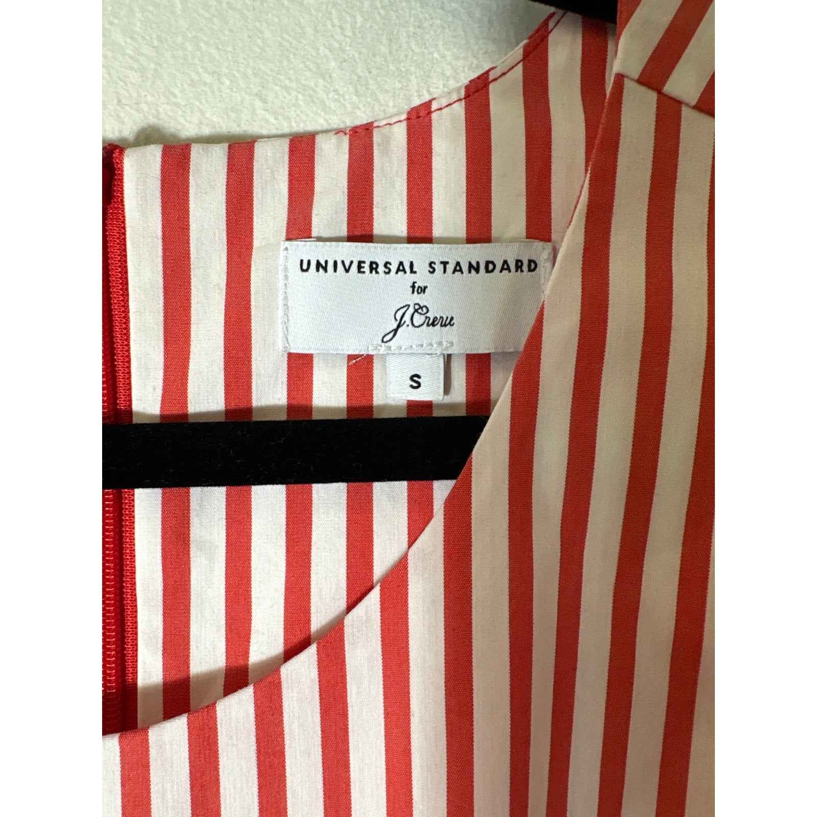 J. Crew Red White Stripe Short Sleeve Cotton Dress Sz S