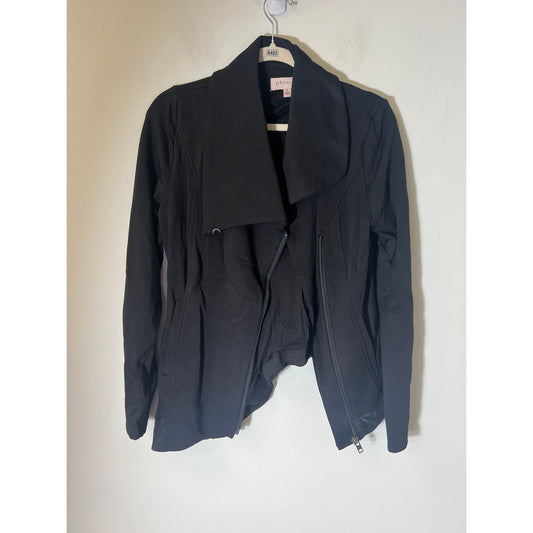 Philosophy Black Zip up Tee Cardigan. Sz Small