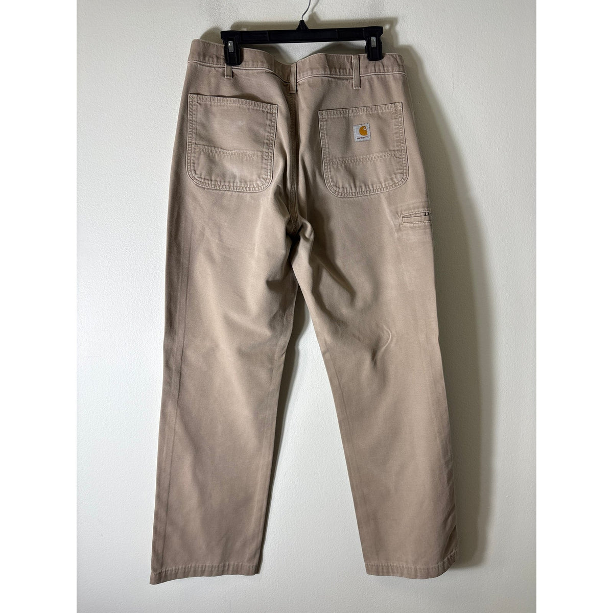 Mens Carhartt Khaki Hiking Pants Sz 34x34
