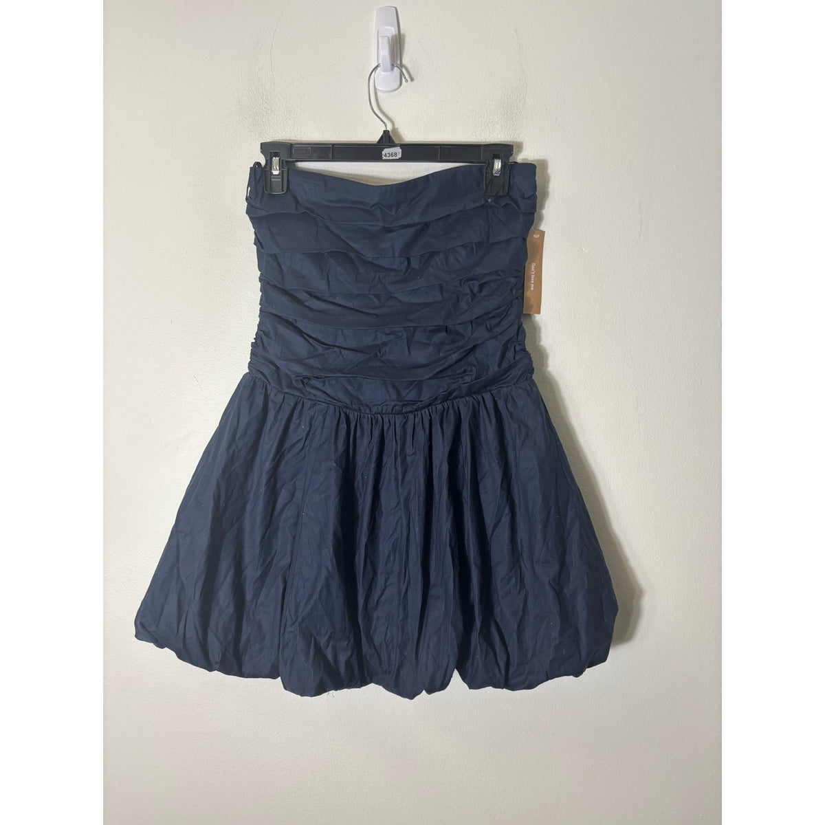 NWT Kourt Black Strapless Ruched Mini Dress Sz 4