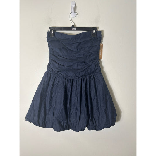 NWT Kourt Black Strapless Ruched Mini Dress Sz 4
