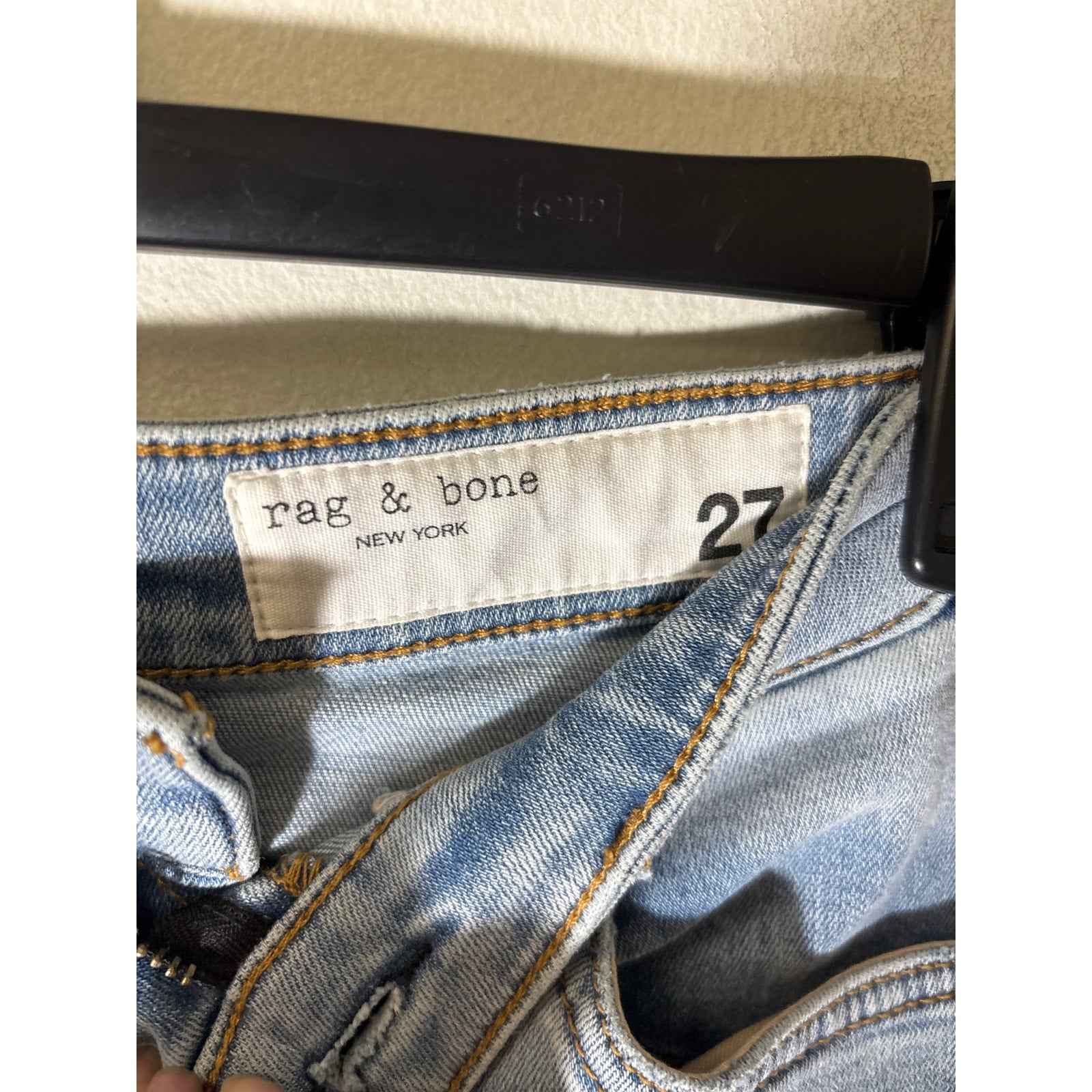 Rag & Bone Light Wash "Casey High Rise Flare" Blue Jean Sz 27
