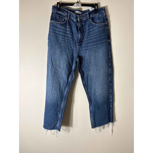 Zara High Waist Dark Wash Jeans Sz 12
