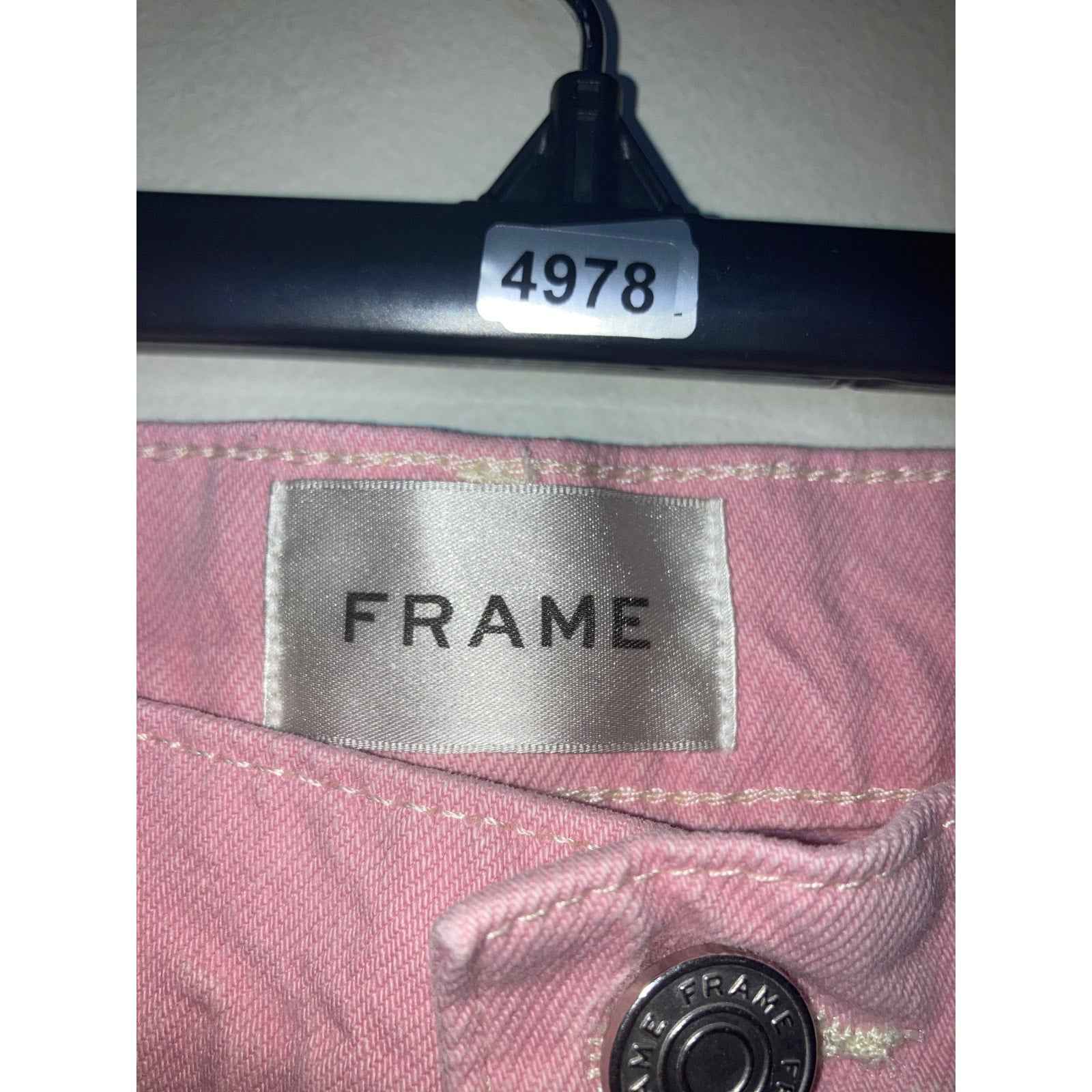 FRAME Pink "Le Jane Wide Leg Crop" Sz 26