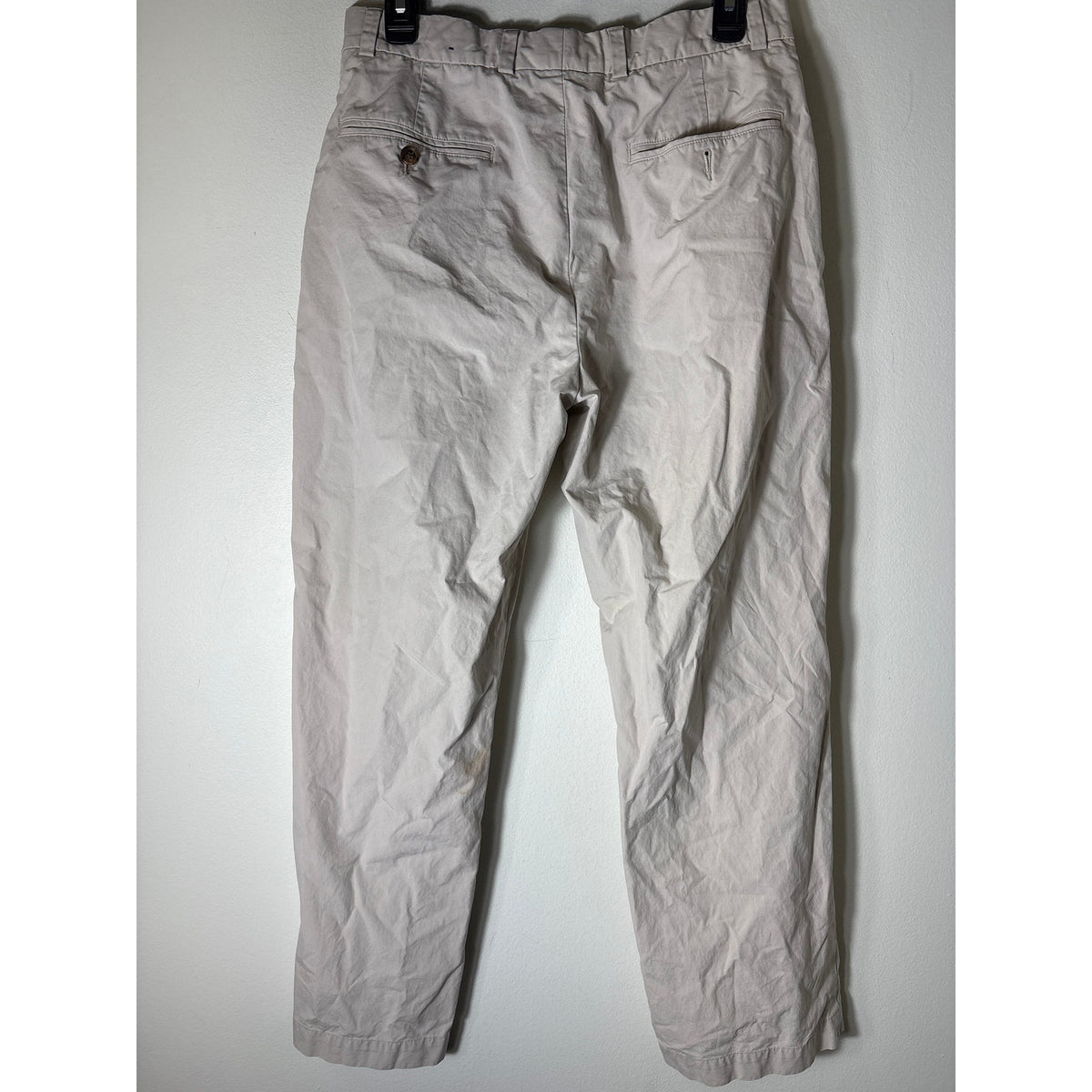 Mens Brooks Brothers Stone Cotton Pants W32/L30