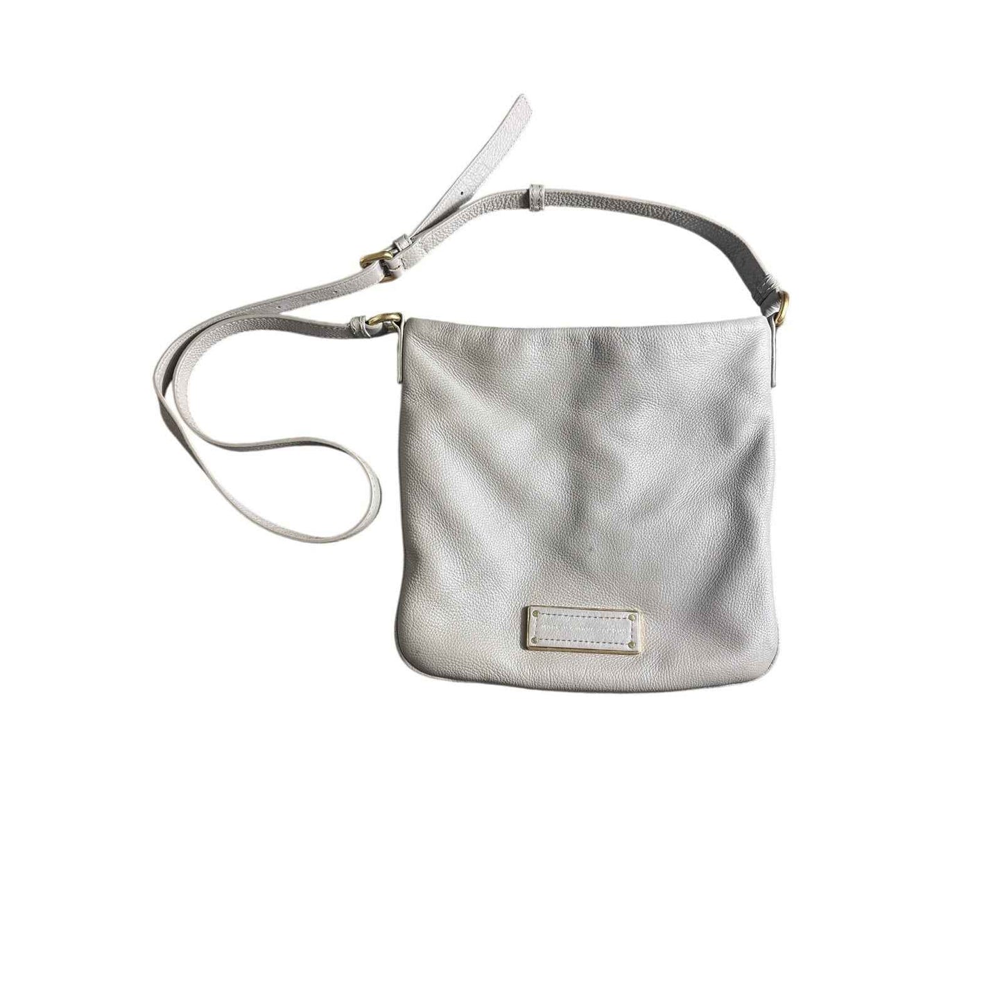 Marc Jacobs Taupe Leather Crossbody Bag Sz 9.5x10"