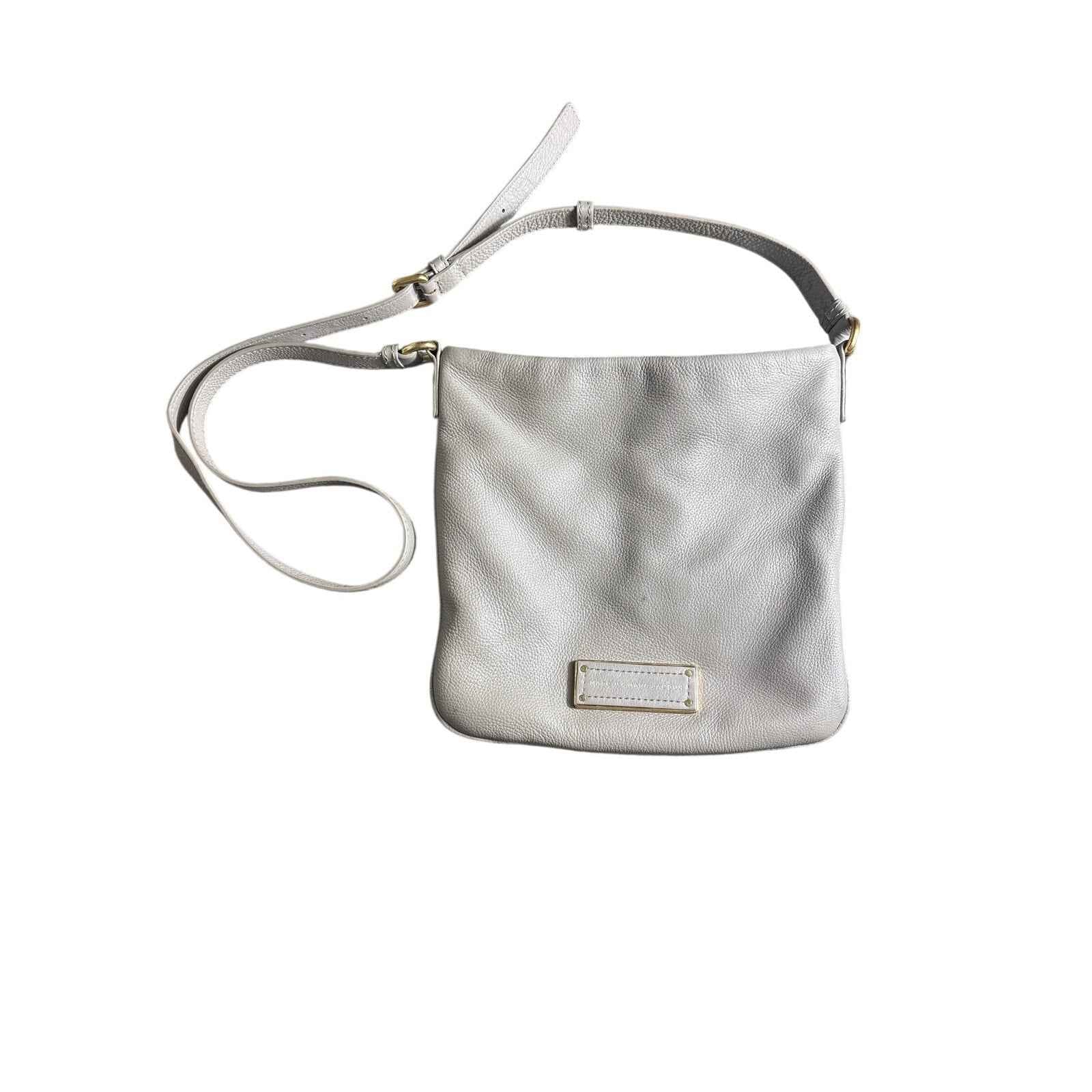 Marc Jacobs Taupe Leather Crossbody Bag Sz 9.5x10"
