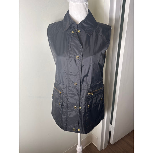 Woman’s Peter Millar Black Snap/Zipper Vest Sz XS