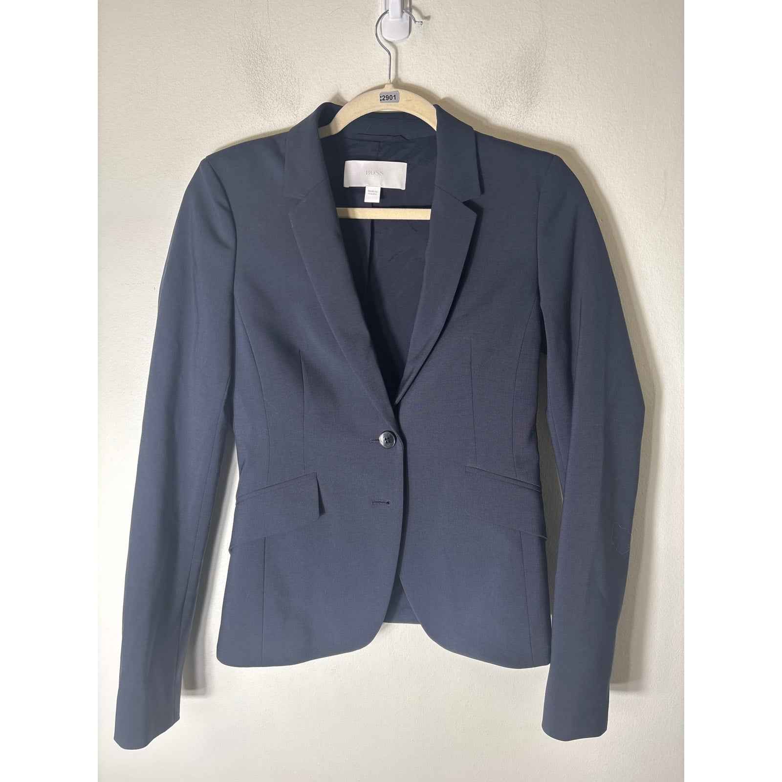 Boss Hugo Boss Black Pencil Skirt Suit Set Sz 2