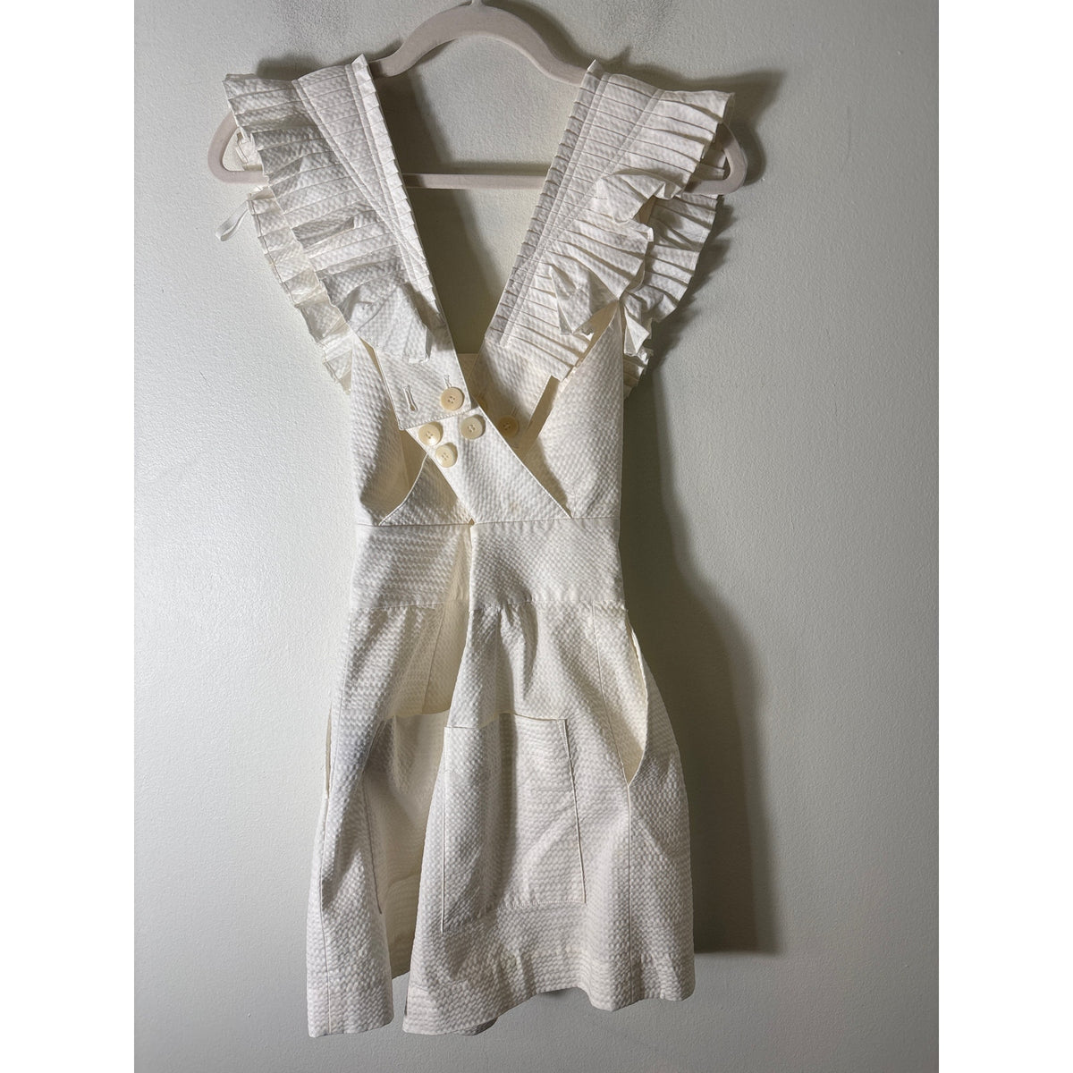 tibi NY Off White Romper with Criss Cross Back Sz 00