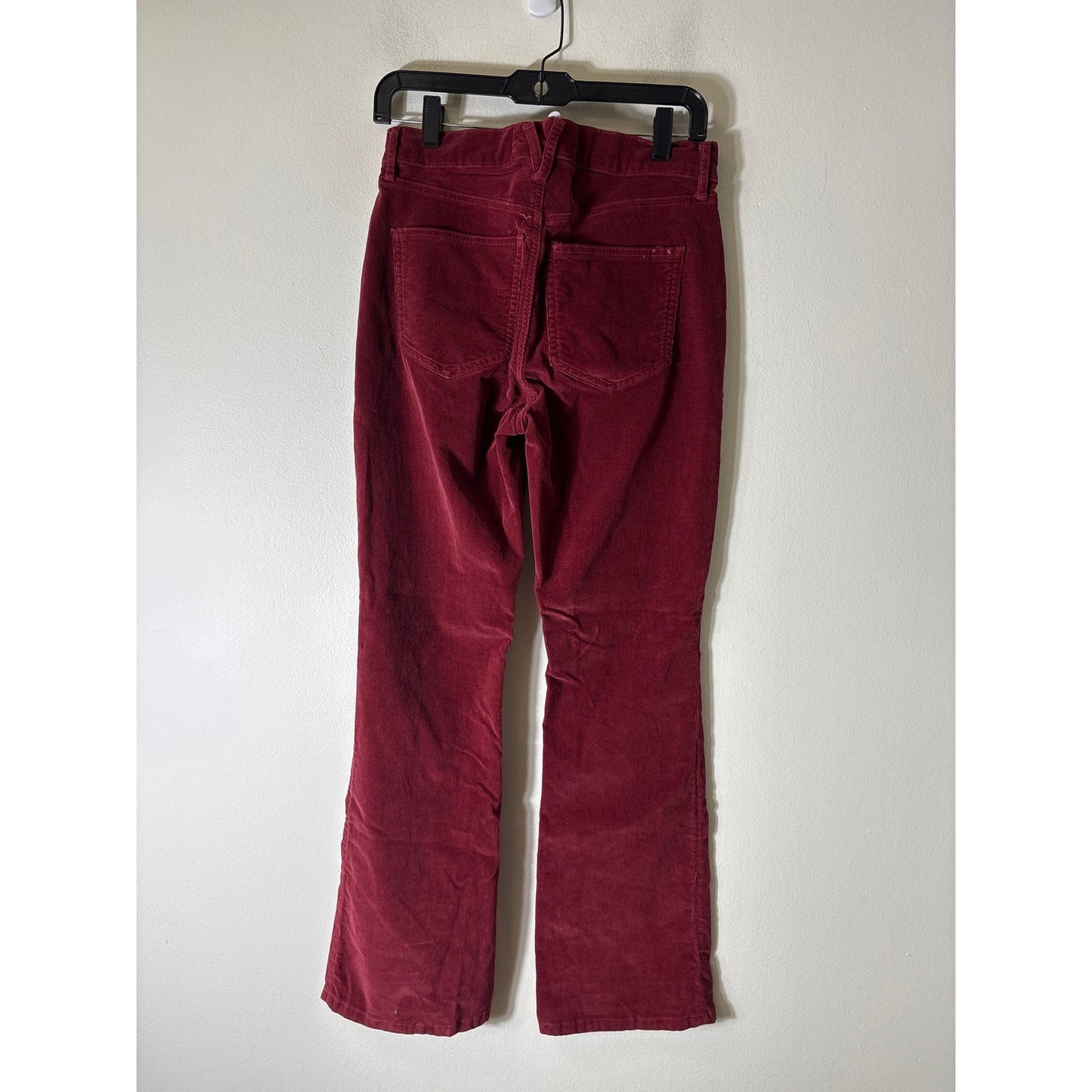 Veronica Beard Red/Rust Cameron Bootcut High Rise Cord Jeans Sz 28