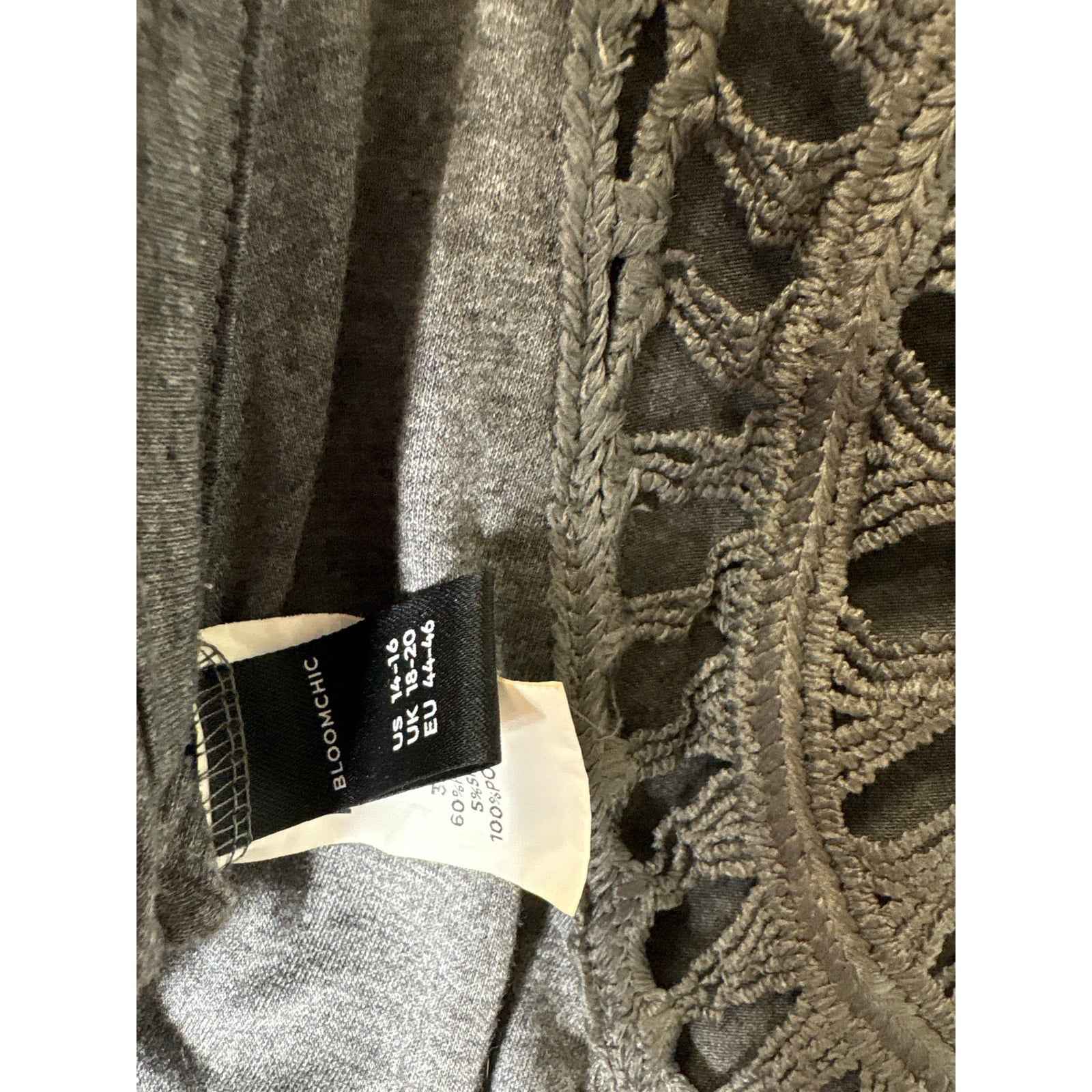 NWOT Bloomchic Medium Gray Sleeveless Wideless Romper Sz XL