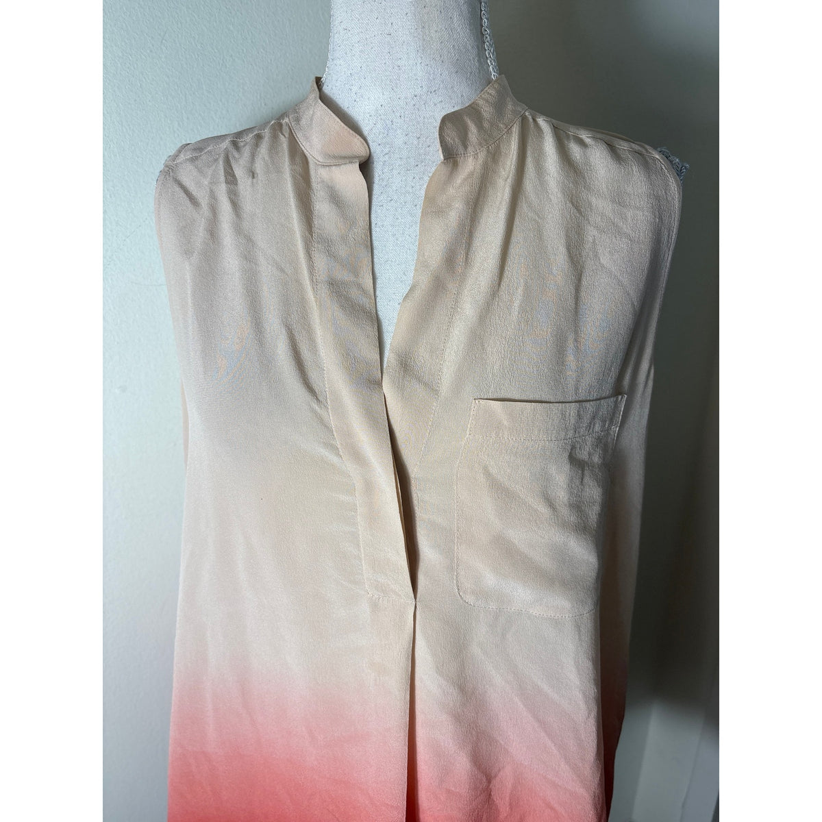 Rebecca Taylor Pink Ombre Sleeveless Blouse Sz 6
