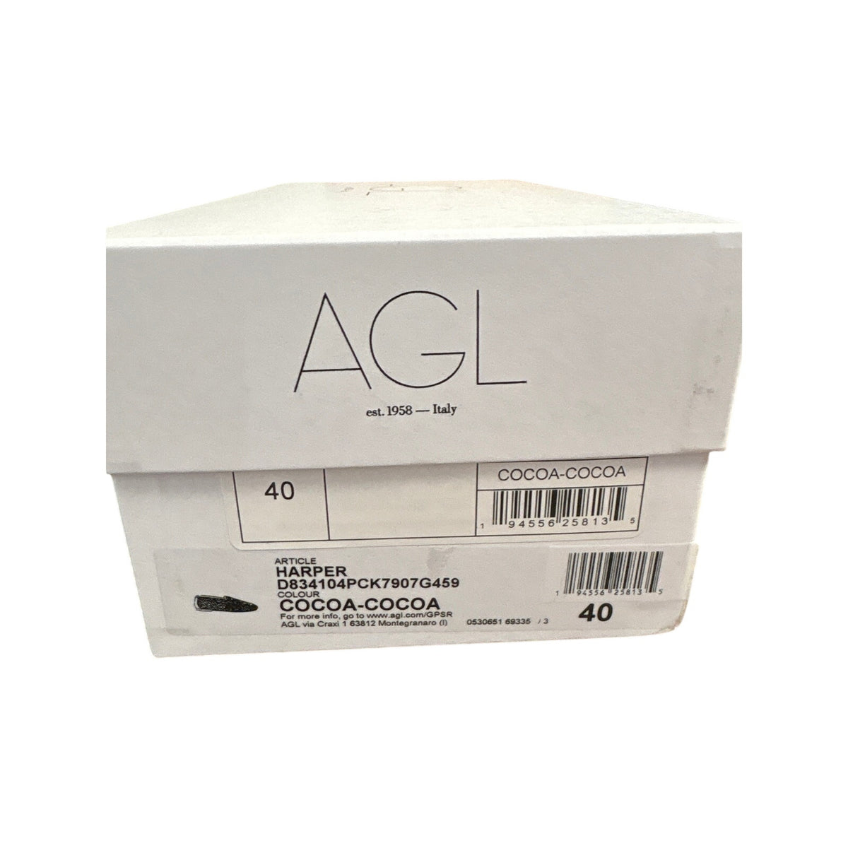 NIB AGL Harper Cognac Rafia Loafer Sz 40