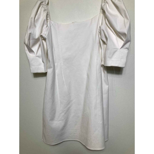 Zara White Off the Shoulder Half Sleeve Mini Dress Sz XL