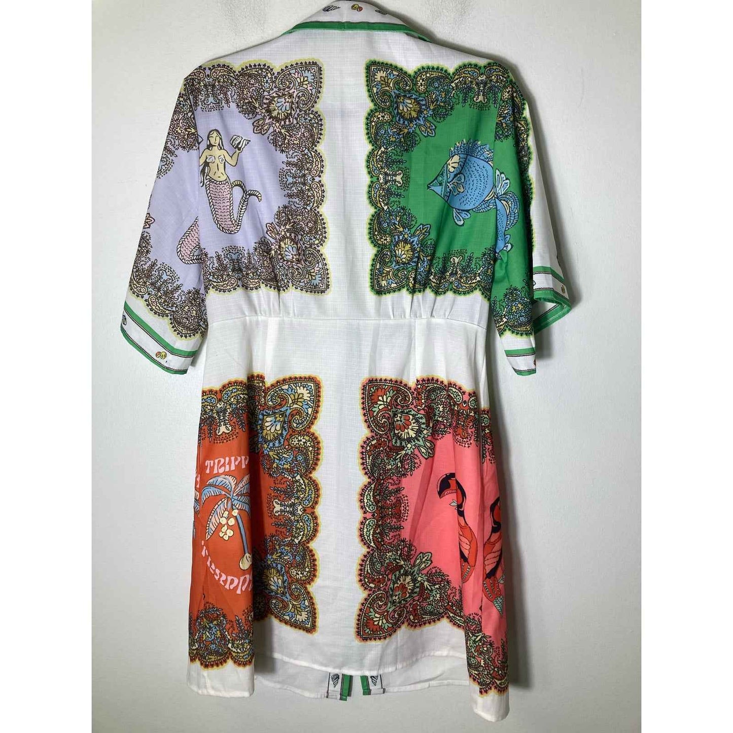 No Brand Ocean Scene Min Dress Sz M