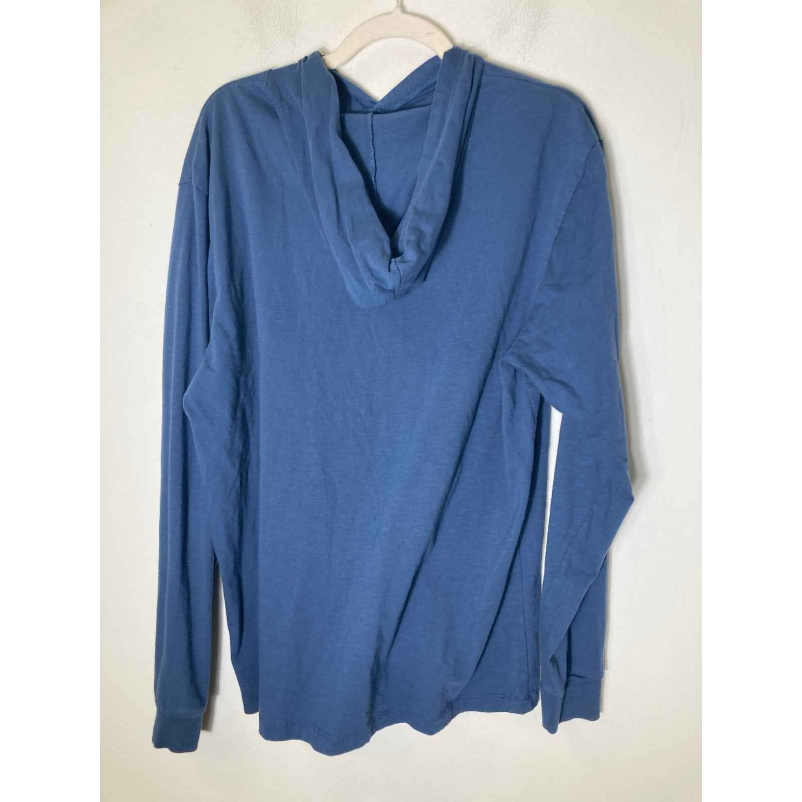 Men's Pacific Dark Blue "Telluride" Long Sleeve Hooded Tee Shirt Sz XL