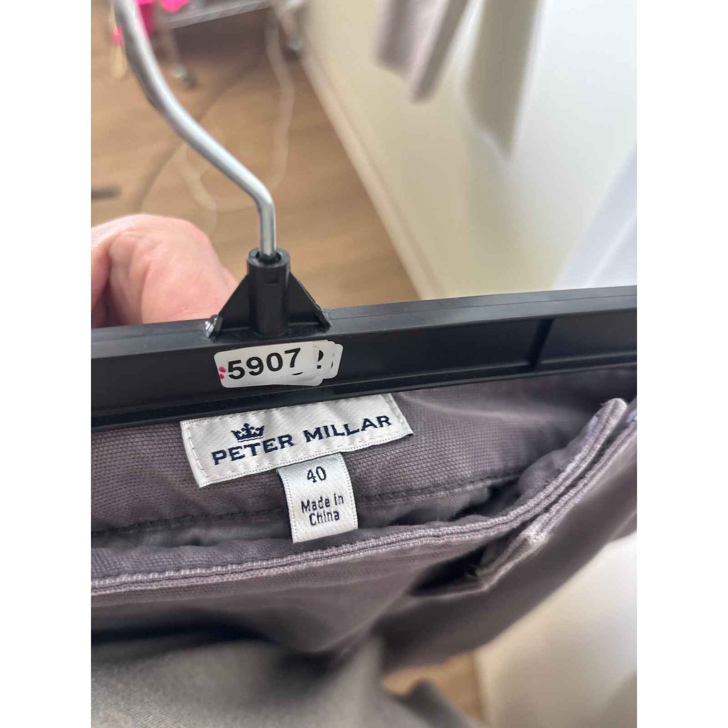 Men's Peter Millar Gray (with slight Purple tint) Cotton Chinos Sz 40x32