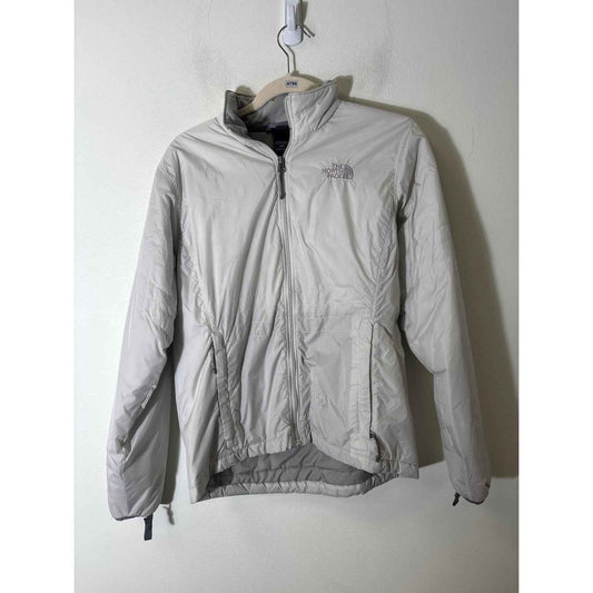 Women's The North Face Off White Gray Insulated Jacket Sz M
