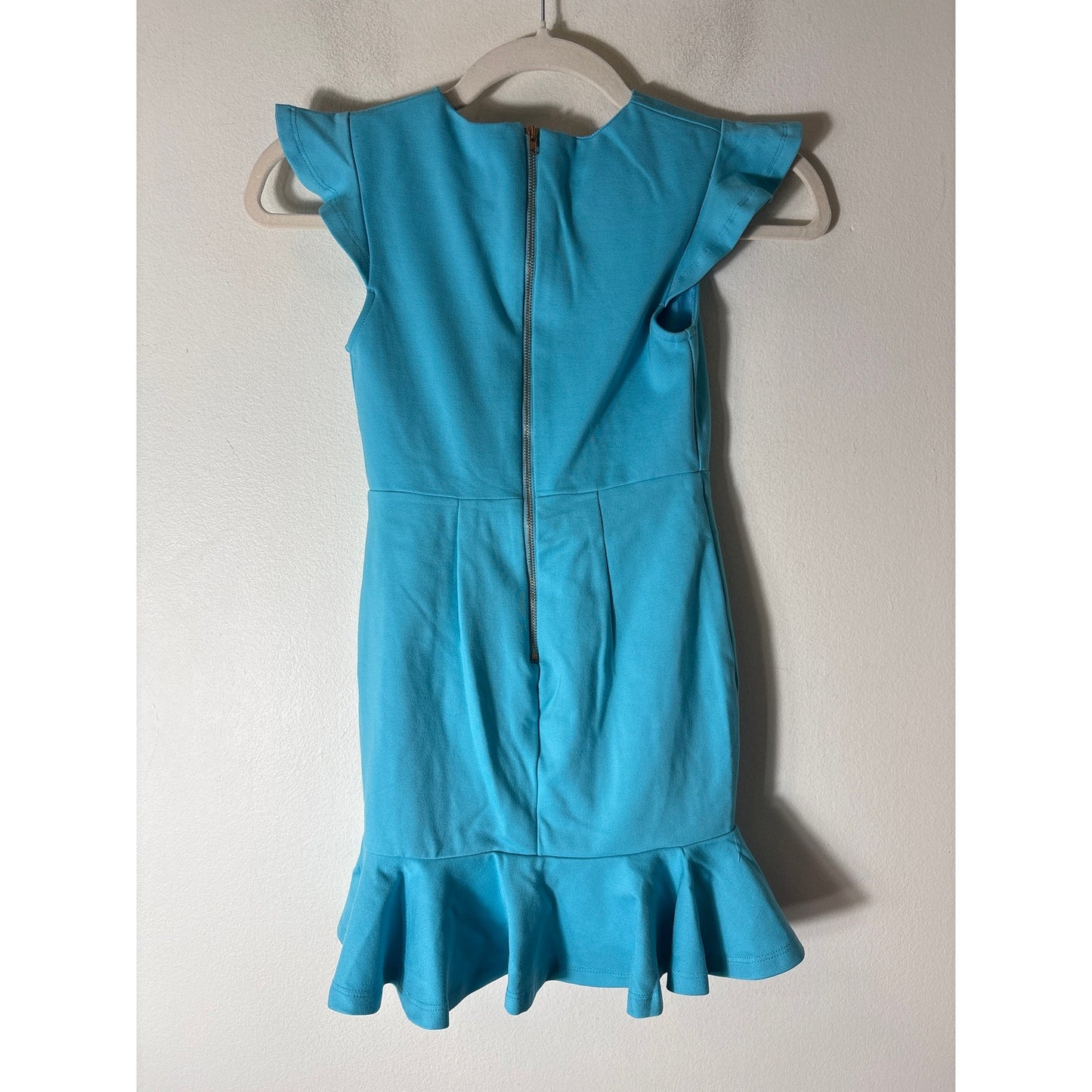 NWT Miss Behave Turquoise "Fiona" Flutter Sleeve Party Dress Sz 10