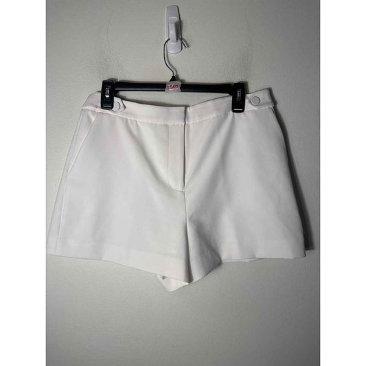 Milly White Side Button Shorts sz 8