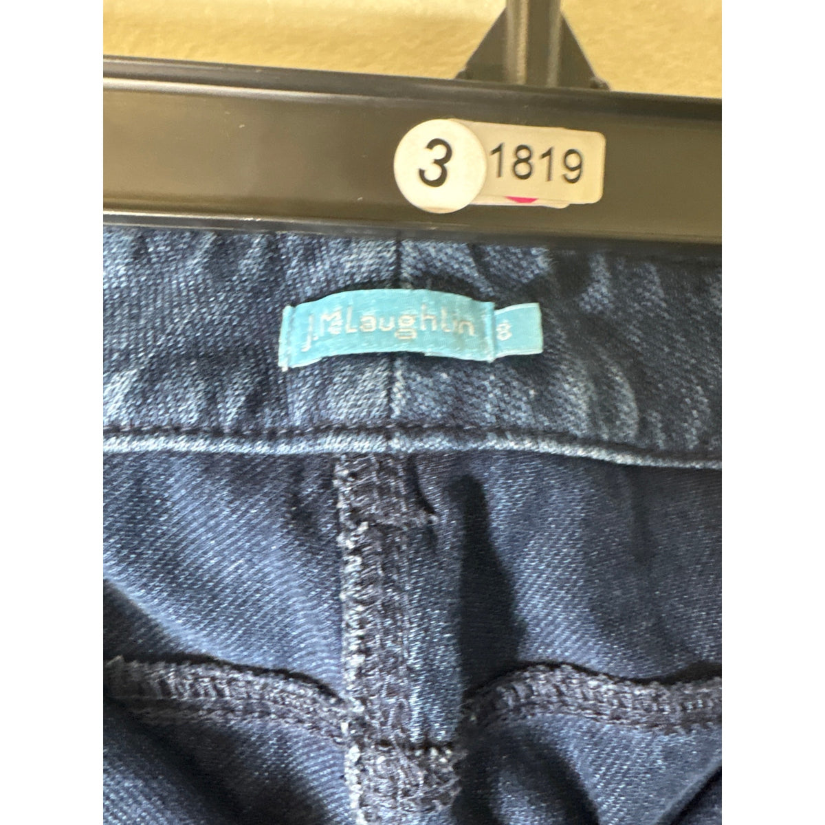 J. McLaughlin Dark Wash Tapered Leg Jeans Sz 8