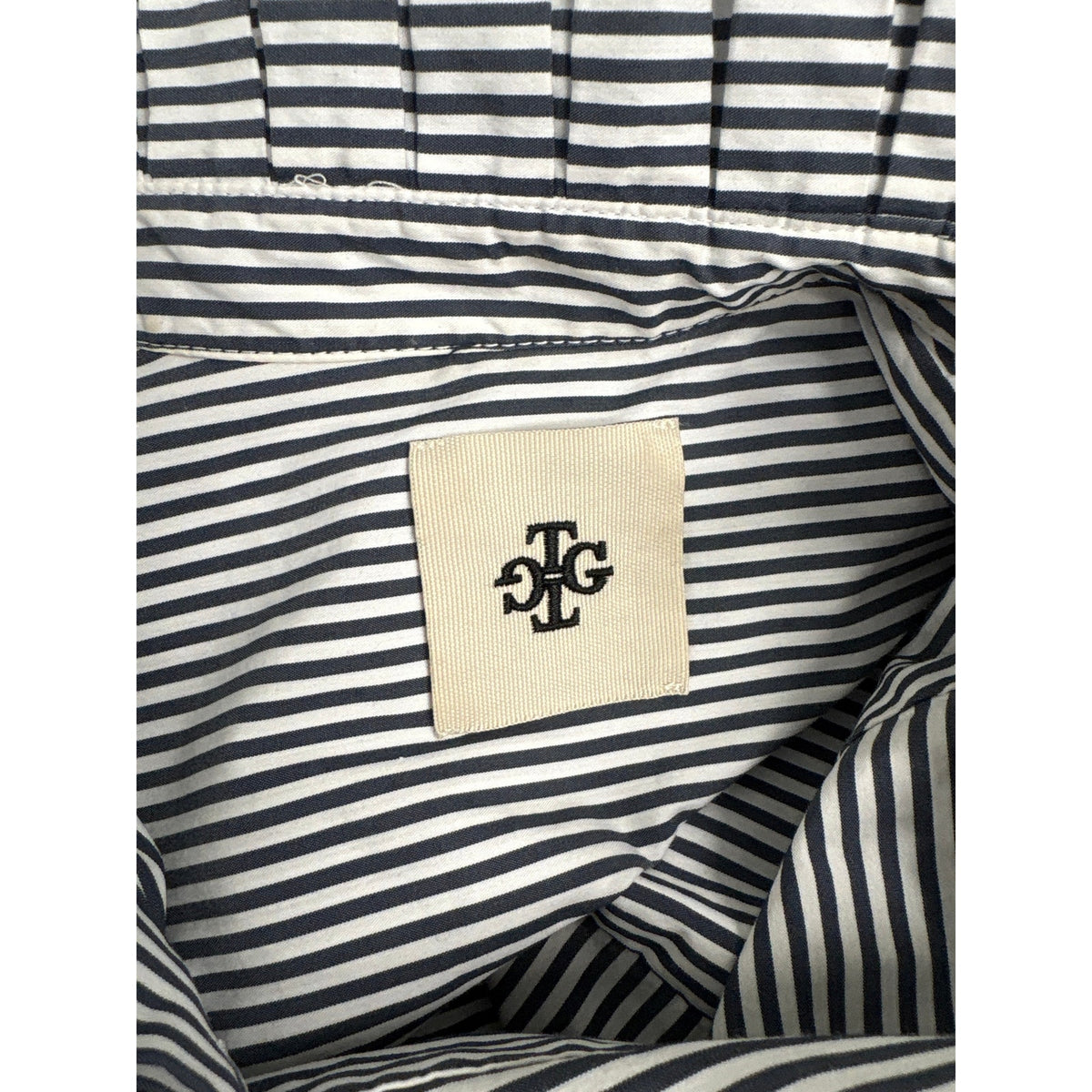 TG / The Garment Black and White Stripe Poplin Button Up Sz 8