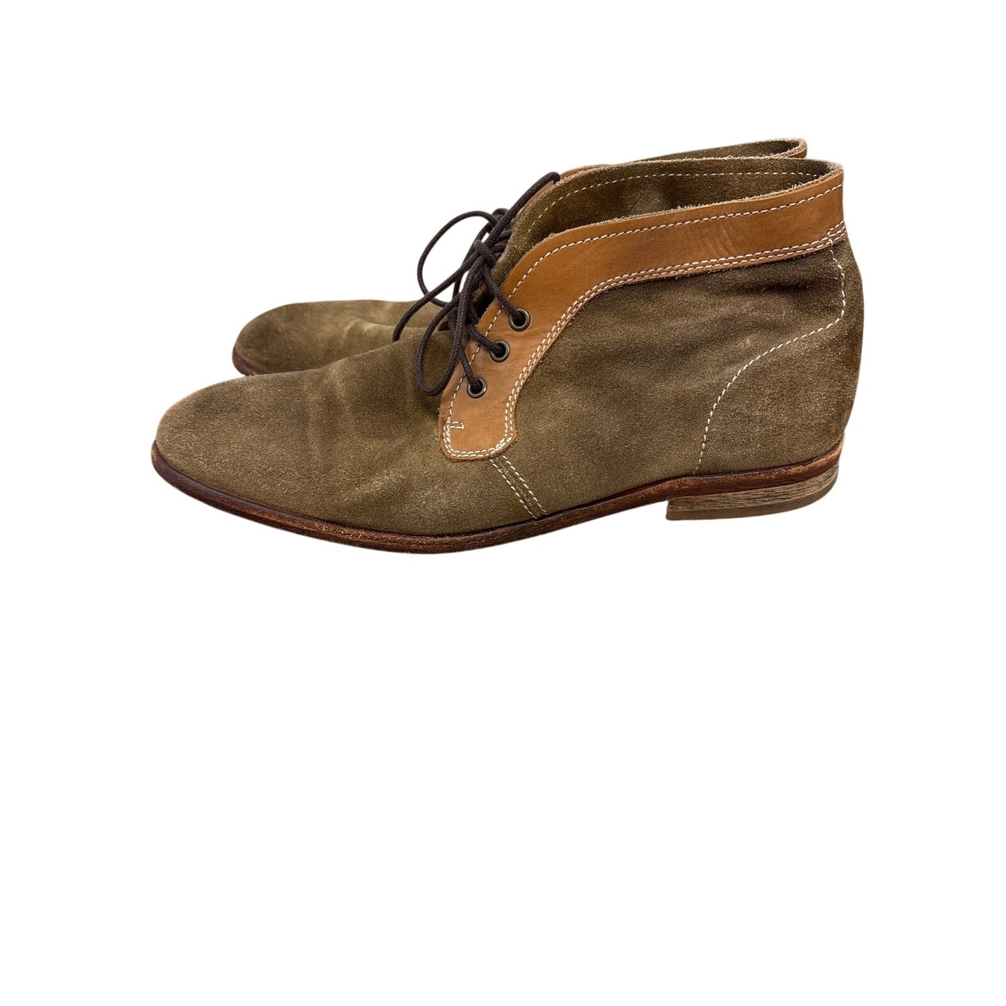Mens By Hudson Brown Suede Ankle Lace Up Shoes Sz 41