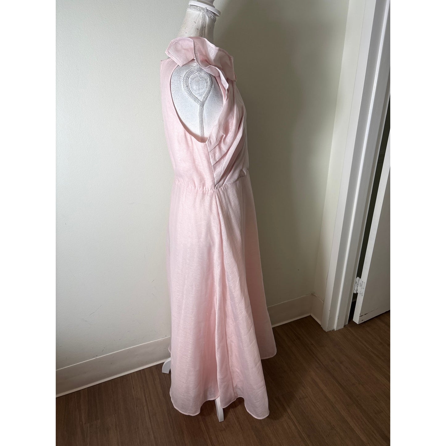 NWT Aje. Genesis Midi Soft Pink Dress Sz 8